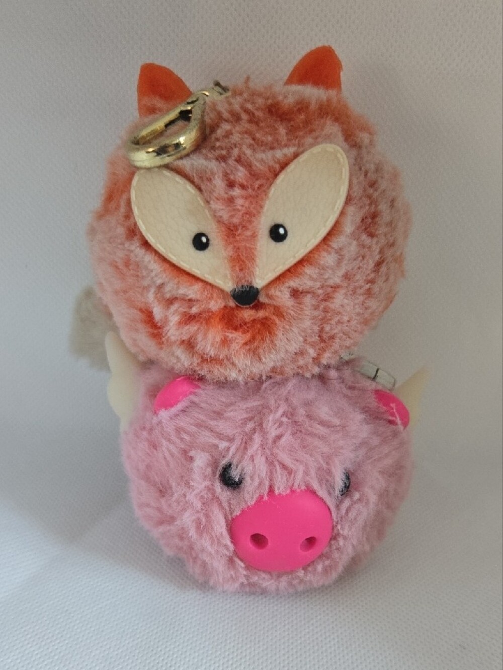 🦊🐷 Bath & Body Works Fuzzy Fox & Flying Pig PocketBac Holders - SET OF 2 EUC